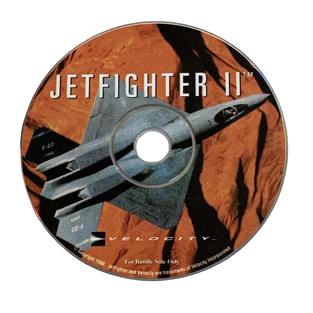 Jetfighter II‎ PC Game Disc - Classic Flight Simulator